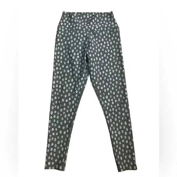 Soul by Soul Cycle Blue and White Abstract Polka Dot Leggings Size Medium - Picture 2 of 7